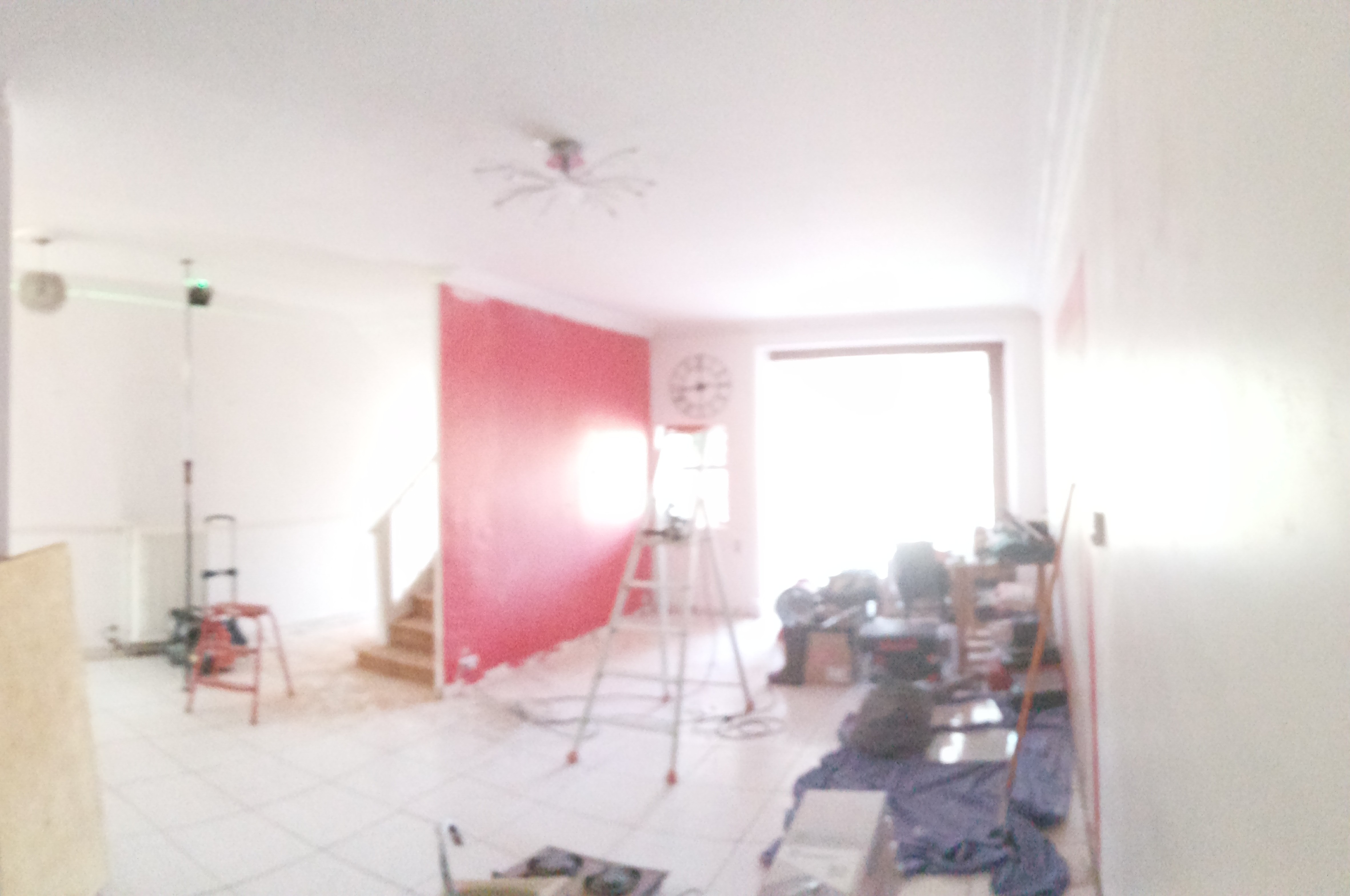 Pièce en travaux